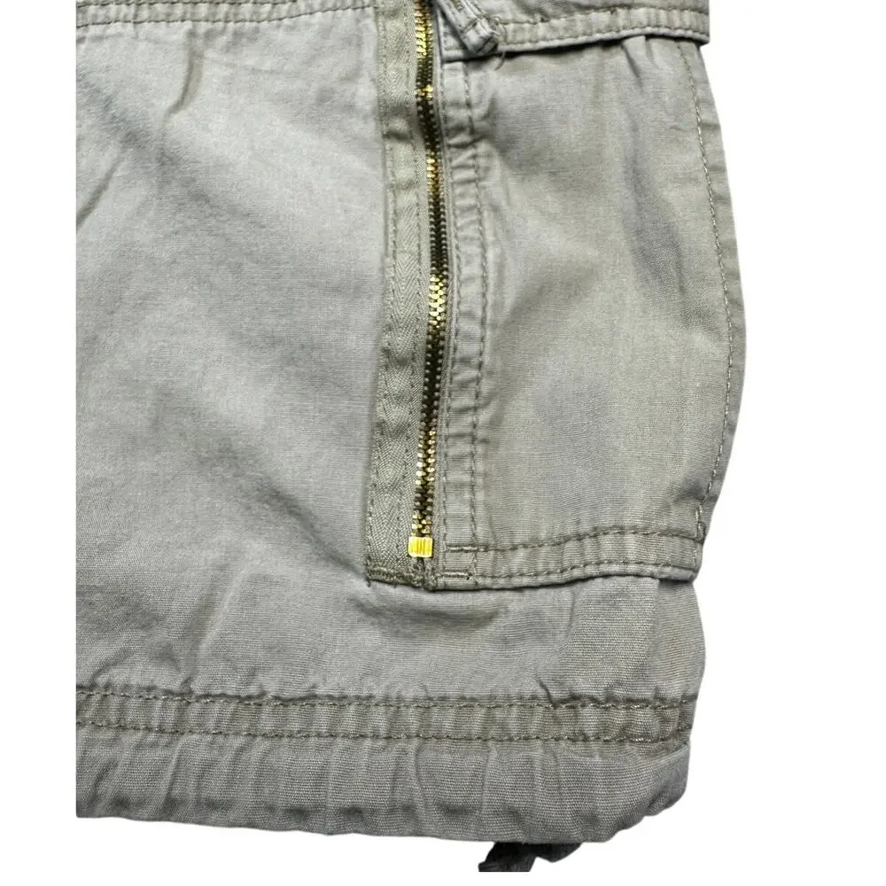 Chaps Mens Cargo Shorts Size 40 Khaki Tan 100% Cotton Casual Utility